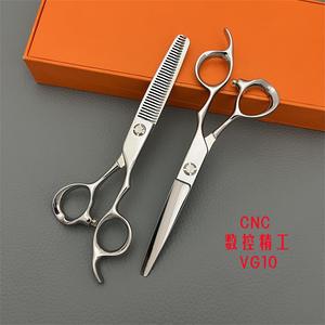 กรรไกรตัดผม Vg10 ขนาด 62 มม. กรรไกรซอยผมใบมีดมาตรฐาน สำหรับคนถนัดขวา ใช้ในงานเสริมสวย ผลิตด้วยความแม่นยำด้วยเครื่อง CNC สำหรับช่างทำผม - Product Image 1