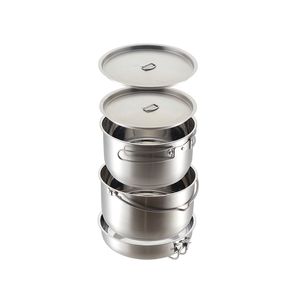 ชุดหม้อปิกนิกสแตนเลสแบบพกพา 5 ชิ้น ดีไซน์ใหม่ล่าสุด น้ำหนักเบาพิเศษ อุปกรณ์เดินป่า ชุดทำอาหารสำหรับตั้งแคมป์ - Product Image 2