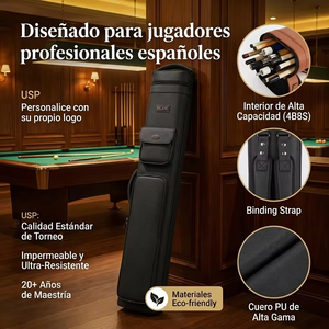 Estuche Profesional Premium de PU para Palos de <span class=keywords><strong>Billar</strong></span> Pelove, Caja para 1/2 Taco, Bolsa Impermeable de Cuero para Palos de <span class=keywords><strong>Billar</strong></span> - Product Image 1