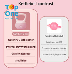 TopOne femmes dames hanches façonnage sable Kettlebell Squat musculation rose doux bouilloire cloche - Product Image 5