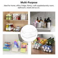 Boîtes de rangement pour réfrigérateur en acrylique PET transparent, rectangulaires, moulées par injection, pour le stockage des aliments