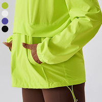 Veste de course pour femme personnalisable UPF 50+ Séchage rapide Manches longues Demi-zip Respirant Vêtements de sport pour la salle de sport Fitness Yoga
