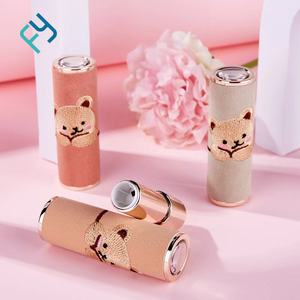 หลอดลิปสติกแบบกดขนาด12.1มม. หลอดลิปสติกพลาสติกเปล่าปักลายหมีน่ารักใหม่ - Product Image 3