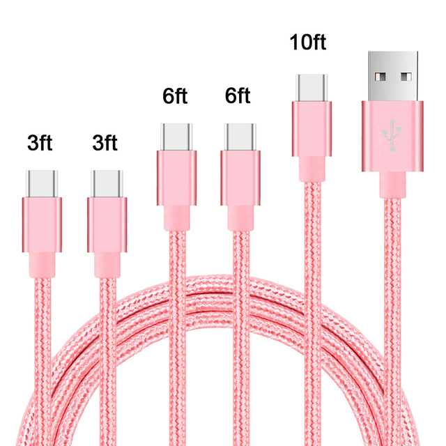 High Quality Type C Fast Charging Cable Nylon Braided USB C Cable for Mobile Phone
