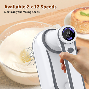 Batteur à main sans fil haute performance avec batterie au lithium intégrée 12V 6000mah, <span class=keywords><strong>fouet</strong></span> pour la <span class=keywords><strong>cuisine</strong></span> - Product Image 2