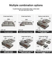Juegos de Muebles de Sala de Terciopelo Modernos de Lujo con Conjuntos de Sofás de Lujo Estilo Árabe en Piel Sofá Seccional Reclinable para Sala de Estar