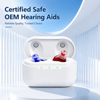 Audífonos recargables OTC ITE intraauriculares para personas mayores, amplificador de sonido digital con cargador, dispositivo de asistencia auditiva para personas mayores con sordera