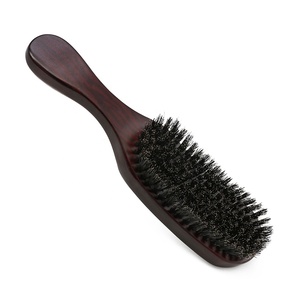 Spazzola per Barba in Legno con Logo Personalizzato, Pettine in Legno Duro con Setole di Cinghiale Curvate a 360° per Rasatura Uomo - Product Image 2