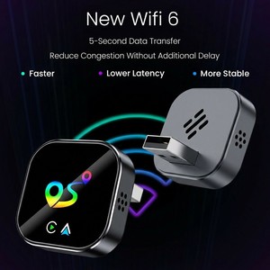 Adaptateur CarPlay sans fil portable avec GPS intégré, connexion USB, affichage Bluetooth pour iOS 10+ / Android 11+ - Product Image 2
