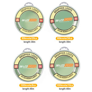 Rigues <span class=keywords><strong>de</strong></span> pêche Selco Dropper Loop pré-nouées <span class=keywords><strong>avec</strong></span> <span class=keywords><strong>ligne</strong></span> <span class=keywords><strong>de</strong></span> leader en monofilament <span class=keywords><strong>de</strong></span> nylon à nœuds multiples - Product Image 4