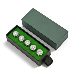Botón de metal KUNSHUO para ropa Baju Melayu, botón de cristal para camisa, logotipo de marca personalizado, botón malayo para ropa Baju Melayu - Product Image 1