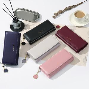 <span class=keywords><strong>Portefeuille</strong></span> long tendance version coréenne <span class=keywords><strong>pour</strong></span> femmes, sac à téléphone portable à trois volets <span class=keywords><strong>pour</strong></span> femme - Product Image 2