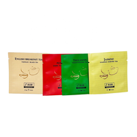 Sachets plats thermoscellés sur 3 côtés avec logo personnalisé, en aluminium mat, pour emballage de sachets de thé vides