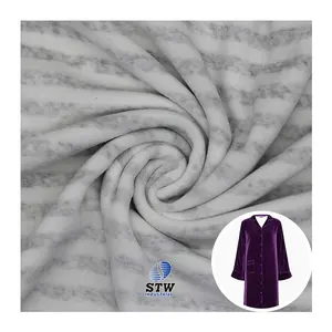 高品质畅销色织条纹75% 棉25% 涤纶天鹅绒面料服装Cvc丝绒