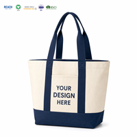 Sac fourre-tout en toile de coton biologique bicolore personnalisé, imprimé sur mesure, lavable, pour le shopping, fabrication OEM/ODM en usine