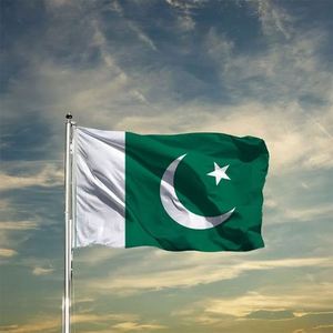 Bandera de Pakistán Personalizada de Poliéster Portátil con Logotipo Impreso en Serigrafía Nacional de Tamaño Personalizado - Product Image 4