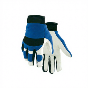 Gants de travail antidérapants en PU JNA GROUP, bleu et blanc, avec poignet élastique, gants de sécurité polyvalents, épaisseur 4 mil, 10 pouces, sans latex - Product Image 1