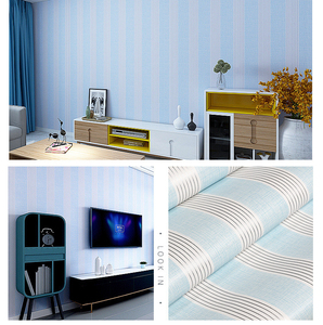 ORON – Nouveaux Rouleaux de <span class=keywords><strong>Papier</strong></span> <span class=keywords><strong>Peint</strong></span> Adhésif en Tissu Non-Tissé à Rayures, Décoration Murale Moderne en PVC pour la Maison - Product Image 5