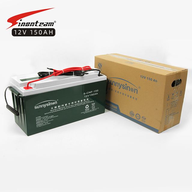 12V 150Ah Lead Acid Battery Rechargeable Sealed Valve Regulated Deep Cycle for Solar/Wind Energy From Line