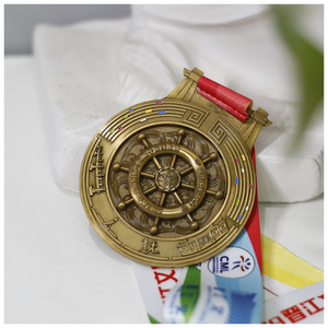 Medaglie di arrampicata in montagna con sci in metallo Premio di pallacanestro maratona pronta corsa di natale medaglie di corsa in metallo medaglia d'oro - Product Image 5
