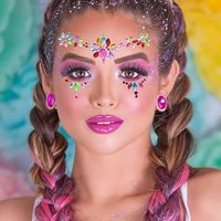 Autocollants en strass et diamants pour le visage et les ongles, décorations de maquillage pour les yeux et le front pour festivals et soirées