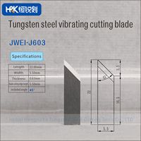 JWEI Serie Wolframkarbid Oszillierende Klinge Hochverschleißfeste Vibrationsmesser für Leder-, Schaum- und Kartonschneiden, J603