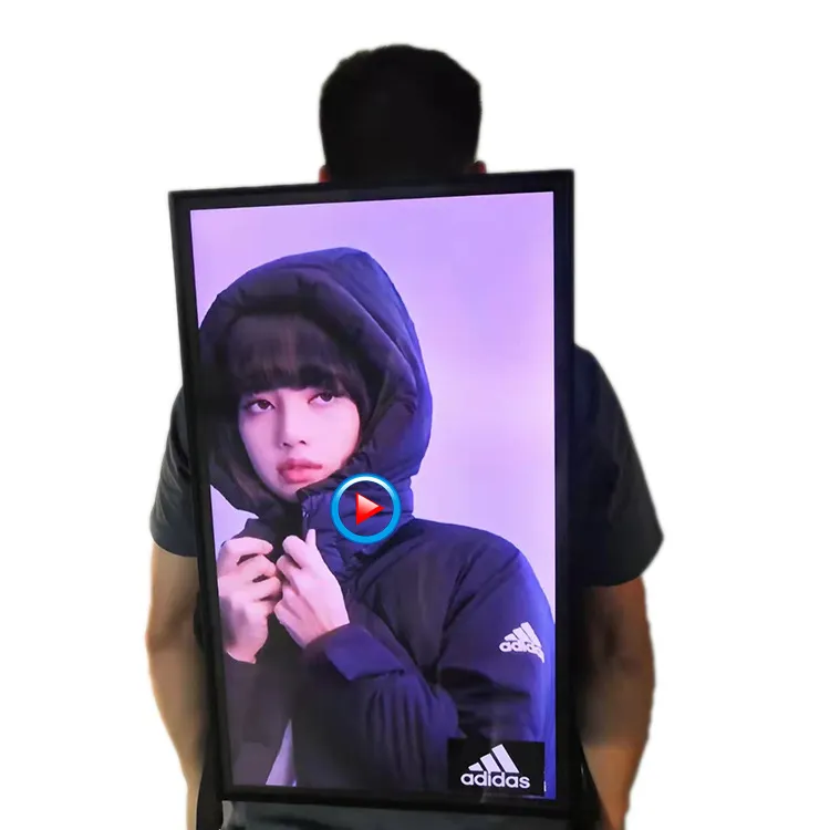 पोर्टेबल विज्ञापन एलसीडी उच्च चमक टच स्क्रीन विज्ञापन डिस्प्ले बैकपैक बिलबोर्ड डिजिटल साइनेज