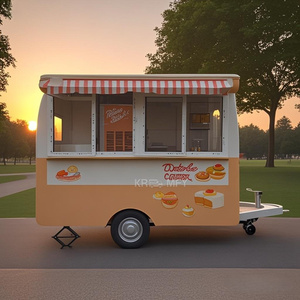 Remolque Redondo para Concesiones, Quiosco de Calle Europeo, Remolques de Comida para Té de Burbujas y Café, Cocina Totalmente Equipada, Carrito de Venta de Hot Dogs - Product Image 3