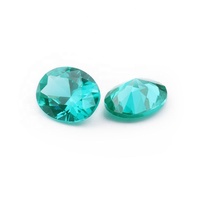 Pierre précieuse ovale en silicone pour bijoux en argent, YAG, silicone, Aluminium, vert, ample