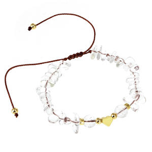 Nouveauté <span class=keywords><strong>Bracelet</strong></span> en pierres perlées Cristal violet original Cristal jaune Pierre concassée Perle ronde <span class=keywords><strong>Bracelet</strong></span> d'amour en corde <span class=keywords><strong>pour</strong></span> femmes - Product Image 6