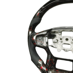 Volante Personalizado de Fibra de Carbono y Cuero para el Interior del Automóvil con Pantalla LED para <span class=keywords><strong>Ford</strong></span> F150 XLT Raptor <span class=keywords><strong>Shelby</strong></span> R 2019-2025 - Product Image 6
