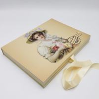 Emballage cadeau de luxe en papier rigide avec fermeture magnétique, logo personnalisé, écologique, de qualité alimentaire, pour truffes de Dubaï, avec ruban