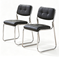Chaise de formation empilable à structure métallique durable, chaise de bureau, chaise d'ordinateur pour la maison, pour une utilisation en salle de conférence