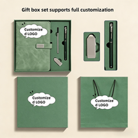 Coffrets cadeaux d'affaires de luxe avec logo personnalisé, carnet en cuir avec reliure cousue, stylo inclus, 80 feuilles