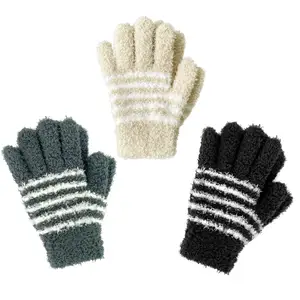 Sarung tangan serat mikro, sarung tangan rajut bayi kualitas tinggi, sarung tangan jari penuh hangat untuk anak-anak musim dingin luar ruangan