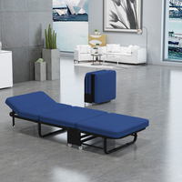 Mobilier de maison moderne et élégant contemporain pour salon lit simple portable pliant tissu avec poulie pour la maison et le bureau