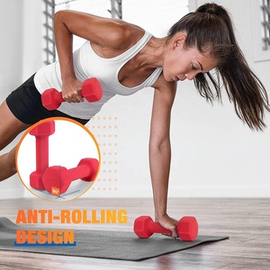 Thiết lập của 2 chống trượt chống cuộn Neoprene quả tạ Hex hình dạng tay trọng lượng cho tập thể dục biểu tượng tùy chỉnh để sử dụng nhà cho cánh tay Đào Tạo - Product Image 6