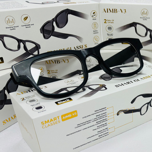 แว่นตาอัจฉริยะ AIMB-<span class=keywords><strong>V3</strong></span> รุ่นล่าสุด แฟชั่นทันสมัย เลนส์เปลี่ยนได้ รับสายโทรศัพท์ ดูเพลง แสดงผล ควบคุมด้วยบลูทูธ กล้องถ่ายรูปในตัว - Product Image 3