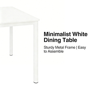 طاولة خارجية من الألومنيوم بتصميم بسيط، أثاث حدائق مقاوم لجميع الظروف الجوية - Product Image 3