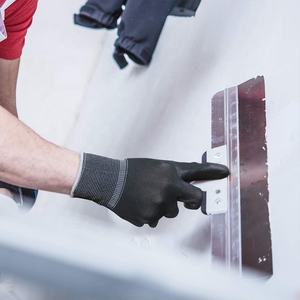 Guantes de punto de poliéster rojo con revestimiento de PU Guantes aptos para palma de poliuretano Guantes protectores de mano Guantes de trabajo de seguridad para jardinería - Product Image 6