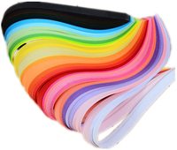 Papier de quilling artisanal en PVC enduit double face imperméable, couleurs mélangées, personnalisable, vente en gros, Chine