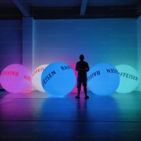 Ballon lumineux interactif en PVC RGB LED gonflable avec télécommande pour fête, concert, événement, mariage