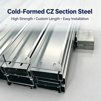 Perfil en C Ranurado CZ, Mecanizado Personalizado, Recubrimiento de Zinc para Base de Montaje Solar y Perfil de Techo para Taller