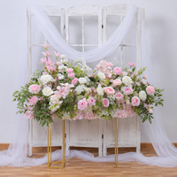 Bola Bunga Sutra Buatan Tangan Warna Pink untuk Latar Belakang Pernikahan, Wisuda, Hari Valentine, Hari Ibu, Pesta Luar Ruangan, Acara, Dapat Digunakan Kembali