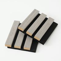Panneaux acoustiques en bois à lattes insonorisantes, panneaux muraux décoratifs à lattes en fibre de polyester pour l'acoustique et le traitement des espaces.
