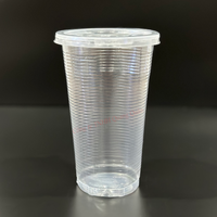 Vente en gros bon marché de gobelets à café jetables transparents en plastique PP,PE imprimés avec logo, gobelets en plastique pour boissons froides fabriqués au Vietnam