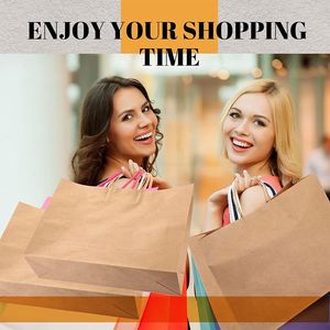 Bolsa Grande de Papel Kraft Marrón con Asa, Personalizable, Ecológica, Reutilizable, para Compras y Boutiques - Product Image 4