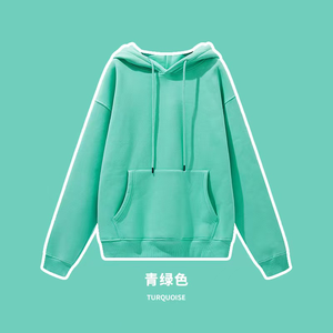 Streetwear Pull à capuche en cachemire noir personnalisé surdimensionné pour hommes - Product Image 5