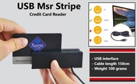 MSR100 Lecteur de carte magnétique 3 pistes Plug and Play Prix d'usine en stock pour paiement POS Lecteur de carte VIP Machine à glisser la carte USB