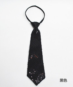 Cravatta con paillettes per studenti adulti cravatta una versione di Paillette Gravata facile da legare Hip Hop Dance magica cravatta con Zip - Product Image 5